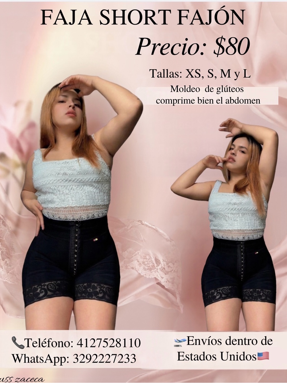 High-Waist Shaping Shorts with Lace Trim - Black